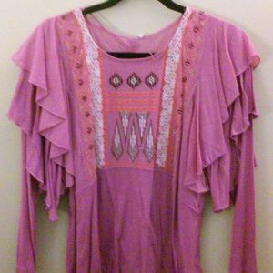 Free People Womens Top, Embroidered, New, LOOK!!